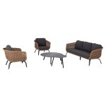 ΣΕΤ ΣΑΛΟΝΙ 5ΤΜΧ STERN HM6555.01 ΓΚΡΙ ΑΛΟΥΜΙΝΙΟ & OLEFIN--TWIST WICKER ΣΕ ΦΥΣΙΚΟ - Image 6