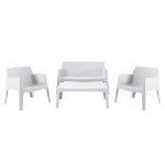 ΣΕΤ ΣΑΛΟΝΙ ΕΞ.ΧΩΡΟΥ 4ΤΜΧ SLEEK HM21268.01 ΛΕΥΚΟ ΠΟΛΥΠΡΟΠΥΛΕΝΙΟ