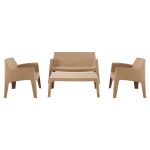 ΣΕΤ ΣΑΛΟΝΙ ΕΞ.ΧΩΡΟΥ 4ΤΜΧ SLEEK HM21268.03 ΚΑΠΟΥΤΣΙΝΟ ΠΟΛΥΠΡΟΠΥΛΕΝΙΟ - Image 5