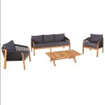 ΣΕΤ ΣΑΛΟΝΙ ΕΞ.ΧΩΡΟΥ 4ΤΜΧ ROSSWELL HM6084.01 ΞΥΛΟ ΑΚΑΚΙΑΣ-ΣΧΟΙΝΙ & ΜΑΞΙΛΑΡΙΑ ΑΝΘΡΑΚΙ - Image 6