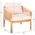 ΣΕΤ ΣΑΛΟΝΙ ΕΞ.ΧΩΡΟΥ 4ΤΜΧ ROSSWELL HM6084.02 ΞΥΛΟ ΑΚΑΚΙΑΣ-ΣΧΟΙΝΙ-ΜΠΕΖ ΜΑΞΙΛΑΡΙΑ - Image 3
