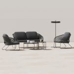 ΣΕΤ ΣΑΛΟΝΙ ΕΞ.ΧΩΡΟΥ 5ΤΜΧ VERMONT HM6504.01 ΜΕΤΑΛΛΟ-ΣΧΟΙΝΙ-ΓΥΑΛΙ--ΓΚΡΙ - Image 2