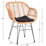 ΣΕΤ ΣΑΛΟΝΙ ΕΞΩΤΕΡΙΚΟΥ ΧΩΡΟΥ 4ΤΜΧ ALLEGRA HM21052 WICKER-ΜΕΤΑΛΛΟ - Image 4
