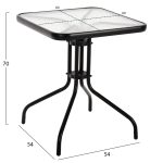 ΣΕΤ ΤΡΑΠΕΖΑΡΙΑΣ 3ΤΜΧ LAURA HM10468.03 ΚΑΡΕΚΛΕΣ ΜΕΤΑΛ. & ΑΛΟΥΜ. & ΤΡΑΠΕΖΙ-- ΜΑΥΡΟ - Image 2