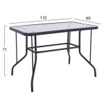 ΣΕΤ ΤΡΑΠΕΖΑΡΙΑΣ 5ΤΜΧ ΕΞ.ΧΩΡΟΥ ADAM HM10873.02 ΜΕΤΑΛΛΟ & WICKER ΣΕ ΓΚΡΙ - Image 2