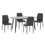 ΣΕΤ ΤΡΑΠΕΖΑΡΙΑΣ 5ΤΜΧ RAVEN HM10743 ΚΕΡΑΜΙΚΟ TOP ΓΚΡΙ ΜΑΡΜΑΡΟ--ΓΚΡΙ ΥΦΑΣΜΑ
