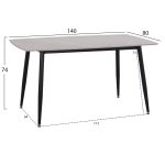 ΣΕΤ ΤΡΑΠΕΖΑΡΙΑΣ 5ΤΜΧ RAVEN HM10743 ΚΕΡΑΜΙΚΟ TOP ΓΚΡΙ ΜΑΡΜΑΡΟ--ΓΚΡΙ ΥΦΑΣΜΑ - Image 3