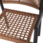 ΣΕΤ ΤΡΑΠΕΖΑΡΙΑΣ 5ΤΜΧ KERLY HM10833.10 ΑΛΟΥΜ. ΣΚΟΥΡΟ ΓΚΡΙ--POLYWOOD--P.E.RATTAN ΜΠΕΖ - Image 5