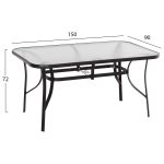 ΣΕΤ ΤΡΑΠΕΖΑΡΙΑΣ 5ΤΜΧ BRUNO HM5201.03 ΜΑΥΡΟ ΜΕΤΑΛΛΙΚΟ & TEXTILENE - Image 2