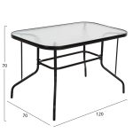 ΣΕΤ ΤΡΑΠΕΖΑΡΙΑΣ 5ΤΜΧ ADAM HM10896.03 ΤΡΑΠΕΖΙ 120x70εκ & 4 ΠΟΛΥΘΡΟΝΕΣ--ΜΑΥΡΟ - Image 2