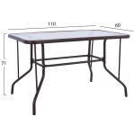 ΣΕΤ ΤΡΑΠΕΖΑΡΙΑΣ 5ΤΜΧ ADAM HM10897.02 ΤΡΑΠΕΖΙ 110x60εκ & 4 ΠΟΛΥΘΡΟΝΕΣ--ΚΑΦΕ - Image 2