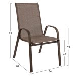 ΣΕΤ ΤΡΑΠΕΖΑΡΙΑΣ 5ΤΜΧ ADAM HM10897.02 ΤΡΑΠΕΖΙ 110x60εκ & 4 ΠΟΛΥΘΡΟΝΕΣ--ΚΑΦΕ - Image 3