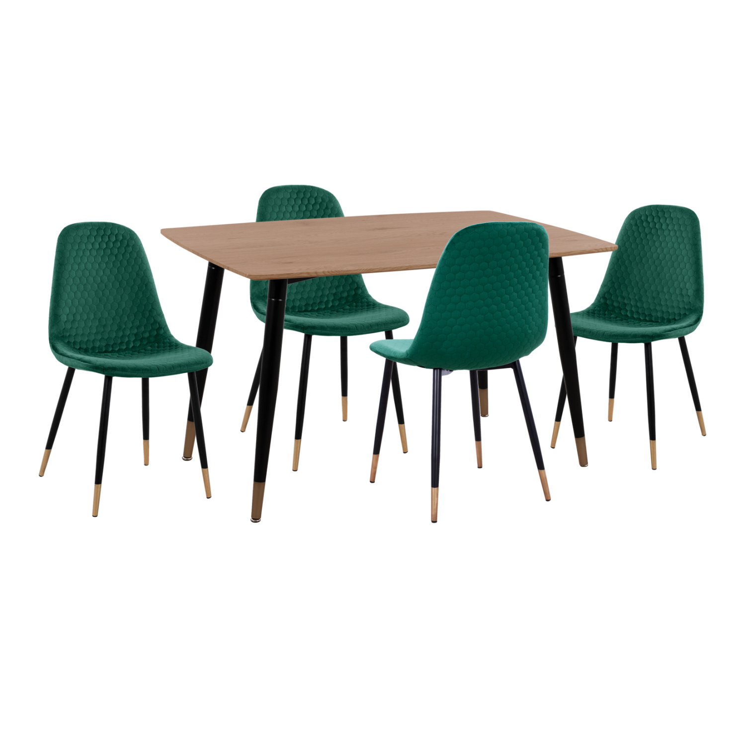 set-trapezarias-5tmch-fb91119603-mdf-top ΣΕΤ ΤΡΑΠΕΖΑΡΙΑΣ 5ΤΜΧ ALIZA HM11196.03 MDF TOP-ΒΕΛΟΥΔΟ ΚΥΠΑΡΙΣΣΙ & ΜΕΤΑΛΛΟ ΜΑΥΡΟ - Image 1
