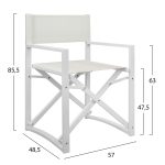 ΣΕΤ ΤΡΑΠΕΖΑΡΙΑΣ 5ΤΜΧ DUPRE HM21021 ΚΑΡΕΚΛΕΣ ΑΛΟΥΜ. & ΜΕΤΑΛ.ΤΡΑΠΕΖΙ 150x90εκ--ΛΕΥΚΟ - Image 3