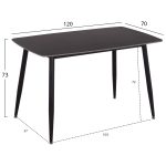 ΣΕΤ ΤΡΑΠΕΖΑΡΙΑΣ 5ΤΜΧ RAVEN HM21068.02 ΚΕΡΑΜΙΚΟ TOP ΜΑΥΡΟ ΜΑΡΜΑΡΟ--ΓΚΡΙ ΥΦΑΣΜΑ - Image 2