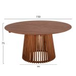 ΣΕΤ ΤΡΑΠΕΖΑΡΙΑΣ 5ΤΜΧ FARLEY HM21076.02 ΣΤΡΟΓΓΥΛΟ ΤΡΑΠΕΖΙ Φ150εκ. & 4 ΚΑΡΕΚΛΕΣ - Image 2