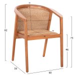ΣΕΤ ΤΡΑΠΕΖΑΡΙΑΣ 5ΤΜΧ RENLY HM21078.02 ΟΡΘΟΓΩΝΙΟ ΤΡΑΠΕΖΙ & 4 ΚΑΡΕΚΛΕΣ - Image 3