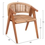 ΣΕΤ ΤΡΑΠΕΖΑΡΙΑΣ 5ΤΜΧ BRANN HM21078.03 ΟΡΘΟΓΩΝΙΟ ΤΡΑΠΕΖΙ & 4 ΚΑΡΕΚΛΕΣ - Image 3