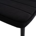 ΣΕΤ ΤΡΑΠΕΖΑΡΙΑΣ 5ΤΜΧ MINIMAL HM21173 MDF TOP ΜΑΥΡΟ-ΒΕΛΟΥΔΟ & ΜΕΤΑΛΛΟ ΜΑΥΡΟ - Image 5