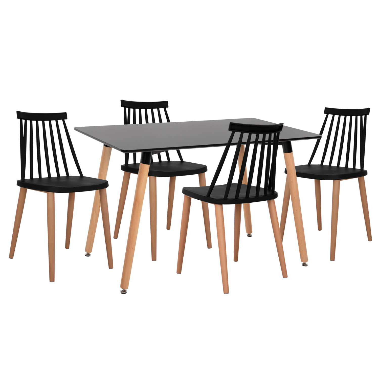 set-trapezarias-5tmch-fb921178-mdf-top-s ΣΕΤ ΤΡΑΠΕΖΑΡΙΑΣ 5ΤΜΧ MINIMAL HM21178 MDF TOP ΣΕ ΜΑΥΡΟ-ΣΚΕΛΕΤΟΣ ΣΕ ΦΥΣΙΚΟ ΞΥΛΟΥ - Image 1