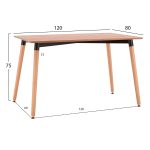 ΣΕΤ ΤΡΑΠΕΖΑΡΙΑΣ 5ΤΜΧ VANESSA HM21181 MDF TOP ΣΕ ΦΥΣΙΚΟ-ΣΚΕΛΕΤΟΣ ΣΕ ΦΥΣΙΚΟ - Image 2