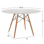 ΣΕΤ ΤΡΑΠΕΖΑΡΙΑΣ 5ΤΜΧ MAGGIE HM21186 MDF TOP & ΠΟΛΥΠΡΟΠΥΛΕΝΙΟ ΣΕ ΛΕΥΚΟ ΧΡΩΜΑ - Image 2