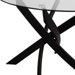 ΣΕΤ ΤΡΑΠΕΖΑΡΙΑΣ 5ΤΜΧ LADY HM21199.02 ΓΥΑΛΙ--ΜΕΤΑΛΛΟ ΣΕ ΜΑΥΡΟ & ΒΕΛΟΥΔΟ ΣΑΠΙΟ ΜΗΛΟ - Image 4