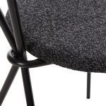 ΣΕΤ ΤΡΑΠΕΖΑΡΙΑΣ 5ΤΜΧ BROLIN HM21200 MDF TOP & ΜΕΤΑΛΛΟ ΜΑΥΡΟ-ΣΚΟΥΡΟ ΓΚΡΙ ΥΦΑΣΜΑ - Image 5