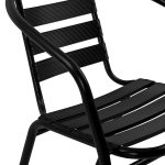 ΣΕΤ ΤΡΑΠΕΖΑΡΙΑΣ 5ΤΜΧ ADAM HM21220.03 ΚΑΡΕΚΛΕΣ ΜΕΤΑΛΛΙΚΕΣ & ΤΡΑΠΕΖΙ 110x60 ΜΑΥΡΟ - Image 4
