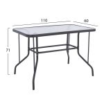 ΣΕΤ ΤΡΑΠΕΖΑΡΙΑΣ 5ΤΜΧ REDAN HM21223 ΤΡΑΠΕΖΙ & 4 ΠΟΛΥΘΡΟΝΕΣ ΣΕ ΓΚΡΙ - Image 2