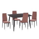 ΣΕΤ ΤΡΑΠΕΖΑΡΙΑΣ 5ΤΜΧ RAVEN HM21264.02 ΚΕΡΑΜΙΚΟ TOP ΜΑΥΡΟ ΜΑΡΜΑΡΟ--ΒΕΛΟΥΔΟ ΣΑΠΙΟ ΜΗΛΟ