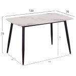 ΣΕΤ ΤΡΑΠΕΖΑΡΙΑΣ 5ΤΜΧ RAVEN HM21266.02 ΚΕΡΑΜΙΚΟ TOP CALACATTA--ΚΡΕΜ PU - Image 2