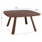 ΣΕΤ ΤΡΑΠΕΖΑΡΙΑΣ 5ΤΜΧ NEKKER HM21340.01 ΤΡΑΠΕΖΙ ΑΠΟ MDF--ΚΑΡΕΚΛΕΣ ΑΠΟ RUBBERWOOD - Image 2