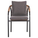 ΣΕΤ ΤΡΑΠΕΖΑΡΙΑΣ 7ΤΜΧ MAERLY HM10826.13 ΑΛΟΥΜΙΝΙΟ & ΜΑΞΙΛΑΡΙΑ ΣΚΟΥΡΟ ΓΚΡΙ--POLYWOOD - Image 4