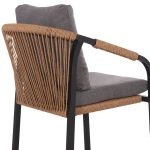 ΣΕΤ ΤΡΑΠΕΖΑΡΙΑΣ 7ΤΜΧ MAERLY HM10826.13 ΑΛΟΥΜΙΝΙΟ & ΜΑΞΙΛΑΡΙΑ ΣΚΟΥΡΟ ΓΚΡΙ--POLYWOOD - Image 6