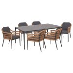 ΣΕΤ ΤΡΑΠΕΖΑΡΙΑΣ 7ΤΜΧ STAD HM10863.01 ΓΚΡΙ ΑΛΟΥΜΙΝΙΟ-SINTERED STONE TOP-OLEFIN - Image 2