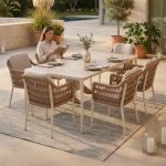ΣΕΤ ΤΡΑΠΕΖΑΡΙΑΣ 7ΤΜΧ STAD HM10863.02 ΜΠΕΖ ΑΛΟΥΜ. & OLEFIN-ΛΕΥΚΟ SINTERED STONE TOP