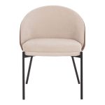 ΣΕΤ ΤΡΑΠΕΖΑΡΙΑΣ 7ΤΜΧ ASTORIA HM10933.02 MDF TOP--ΥΦΑΣΜΑ ΜΠΕΖ/ΚΑΦΕ & ΜΕΤΑΛΛΟ ΜΑΥΡΟ - Image 4