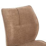 ΣΕΤ ΤΡΑΠΕΖΑΡΙΑΣ 7ΤΜΧ GAFF HM10935.03 MDF TOP ΚΑΡΥΔΙ--ΥΦΑΣΜΑ TAUPE & ΜΕΤΑΛΛΟ ΜΑΥΡΟ - Image 4