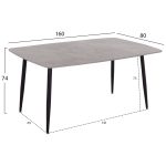 ΣΕΤ ΤΡΑΠΕΖΑΡΙΑΣ 7ΤΜΧ RAVEN HM21070.03 ΚΕΡΑΜΙΚΟ TOP--4 ΚΑΡΕΚΛΕΣ & 2 ΠΟΛΥΘΡΟΝΕΣ ΓΚΡΙ - Image 2