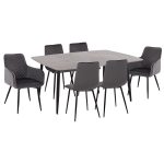 ΣΕΤ ΤΡΑΠΕΖΑΡΙΑΣ 7ΤΜΧ RAVEN HM21070.03 ΚΕΡΑΜΙΚΟ TOP--4 ΚΑΡΕΚΛΕΣ & 2 ΠΟΛΥΘΡΟΝΕΣ ΓΚΡΙ