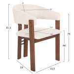 ΣΕΤ ΤΡΑΠΕΖΑΡΙΑΣ 7ΤΜΧ ZARRA HM21338.01 ΤΡΑΠΕΖΙ ΑΠΟ MDF--ΚΑΡΕΚΛΕΣ ΜΕ ΜΠΟΥΚΛΕ ΥΦΑΣΜΑ - Image 3