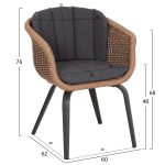 ΣΕΤ ΤΡΑΠΕΖΑΡΙΑΣ 9ΤΜΧ VICTUS HM10864.01 ΓΚΡΙ ΑΛΟΥΜ.-SINTERED STONE-OLEFIN--WICKER - Image 4