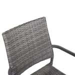 ΣΕΤ ΤΡΑΠΕΖΑΡΙΑΣ ΕΞ.ΧΩΡΟΥ 5ΤΜΧ MORNER HM21008 ΜΕΤΑΛΛΟ & WICKER ΣΕ ΓΚΡΙ - Image 4