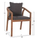 ΣΕΤ ΤΡΑΠΕΖΑΡΙΑΣ ΕΞ.ΧΩΡΟΥ 7ΤΜΧ CONTREL HM10899.02 ΞΥΛΟ ΑΚΑΚΙΑΣ ΦΥΣΙΚΟ--ΜΑΞΙΛΑΡΙΑ ΓΚΡΙ - Image 3