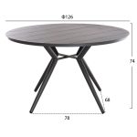 ΣΕΤ ΤΡΑΠΕΖΑΡΙΑΣ ΕΞΩΤ. ΧΩΡΟΥ 5ΤΜΧ BERG HM21134 ΣΚΟΥΡΟ ΓΚΡΙ ΑΛΟΥΜΙΝΙΟ--P.E.RATTAN - Image 2