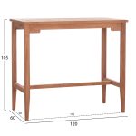 ΣΕΤ ΤΡΑΠΕΖΙ ΜΕ 4 ΣΚΑΜΠΟ ΜΠΑΡ NIKOL HM10916 ΞΥΛΟ TEAK ΣΕ ΦΥΣΙΚΟ ΧΡΩΜΑ - Image 2