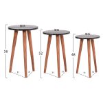 ΣΕΤ ΤΡΑΠΕΖΙ ΣΑΛΟΝΙΟΥ & 3 ΒΟΗΘ.ΤΡΑΠΕΖΙΑ VITAL HM18180.02 ΜΕΛΑΜΙΝΗ ΜΑΥΡΟ ΜΑΡΜΑΡΟ-ΚΑΡΥΔΙ ΠΟΔΙΑ - Image 2