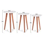 ΣΕΤ ΤΡΑΠΕΖΙ ΣΑΛΟΝΙΟΥ & 3 ΒΟΗΘ.ΤΡΑΠΕΖΙΑ VITAL HM18180.03 ΜΕΛΑΜΙΝΗ ΛΕΥΚΟ ΜΑΡΜΑΡΟ-ΚΑΡΥΔΙ ΠΟΔΙΑ - Image 2
