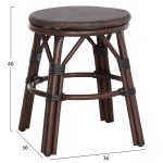 ΣΚΑΜΠΟ ΑΛΟΥΜΙΝΙΟΥ CHINO HM6285.01 BAMBOO LOOK ΚΑΦΕ-TEXTILENE ΚΑΦΕ Φ36x46Υεκ. - Image 2